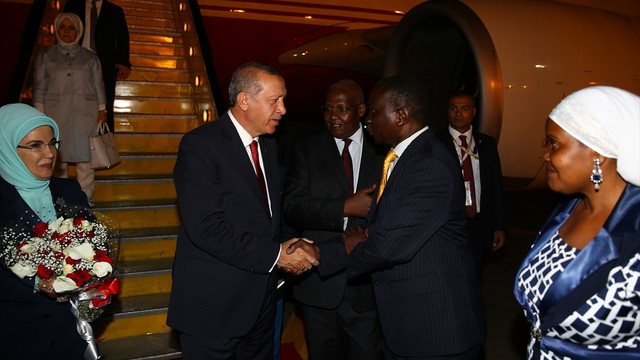 Cumhurbaşkanı Erdoğan Uganda'ya geldi
