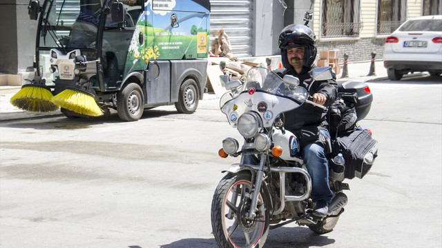 Engelliler için motosikletiyle Türkiye'yi dolaşıyor