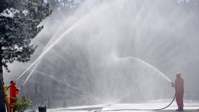 Eskişehir'de orman yangını tatbi̇katı
