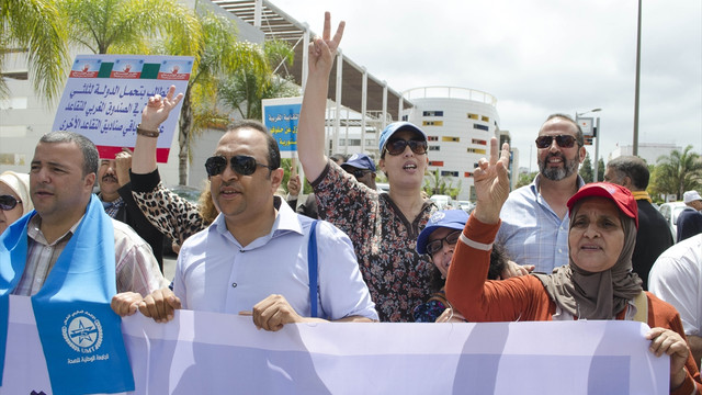 Fas’ta işçiler, yeni emeklilik yasasını protesto etti