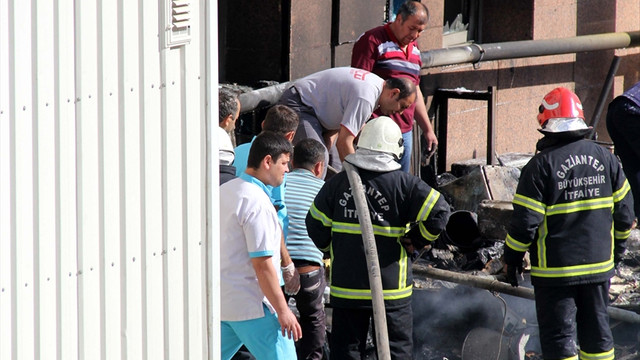 Gaziantep devlet hastanesinin deposunda yangın çıktı