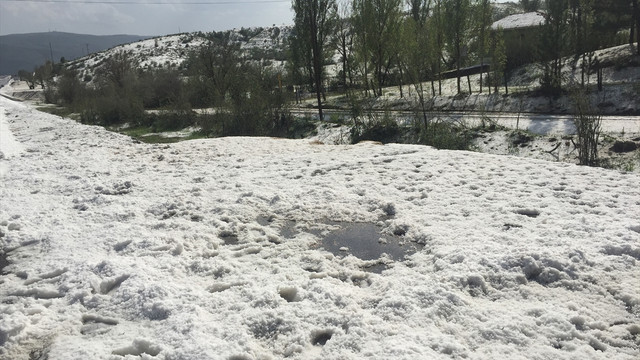 Kastamonu'da dolu yağışı