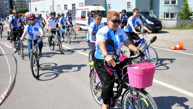 Kocaeli'de Avrupa Yolunda Pedalla etkinliği