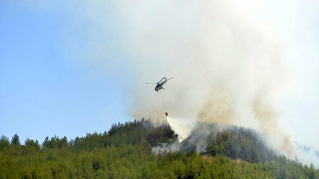 Kumluca'daki orman yangını