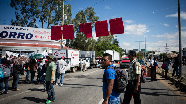 Meksika'da eğitim reformu protestosu