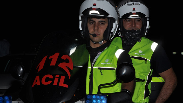 Motosikletli ambulanslar ramazan mesaisinde