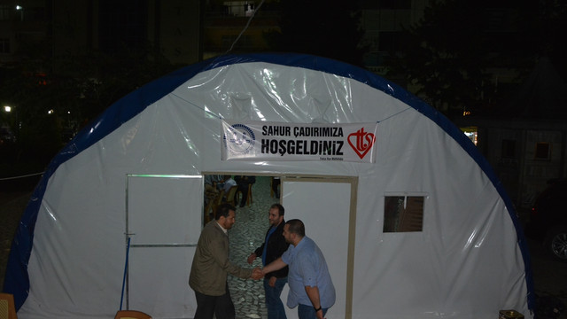 Ordu'da sahur çadırı kuruldu