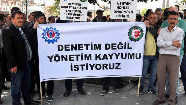 Sivas'ta işçilerin kayyum eylemi