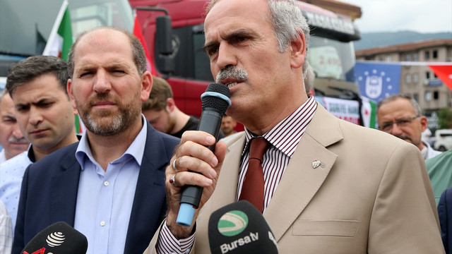 Suriyeli savaş mağdurlarına 25 tır yardım