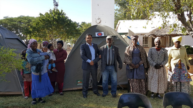 TİKA’dan Namibya’ya çadır yardımı
