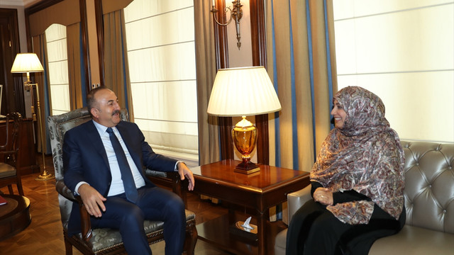 Çavuşoğlu, Nobel Barış Ödülü sahibi Karman'ı kabul etti