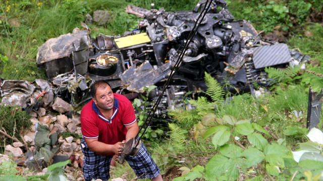 Giresun'da askeri helikopterin düşmesi