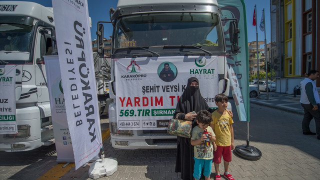 Şehitler adına sınır ötesine insani yardım