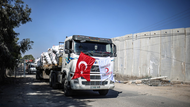 Türkiye'den Gazze'ye gönderilen insani yardım