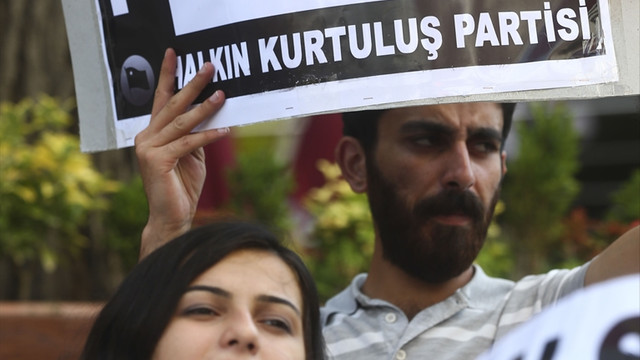 ABD Büyükelçiliği yakınında Biden protestosu