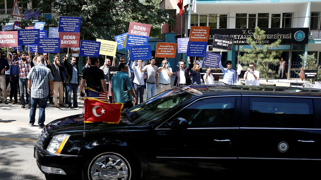 Başkentte Biden protestosu