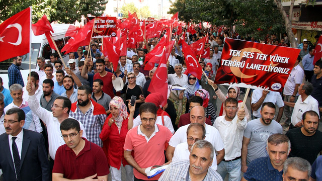 Elazığ'da teröre lanet yürüyüşü ve mitingi