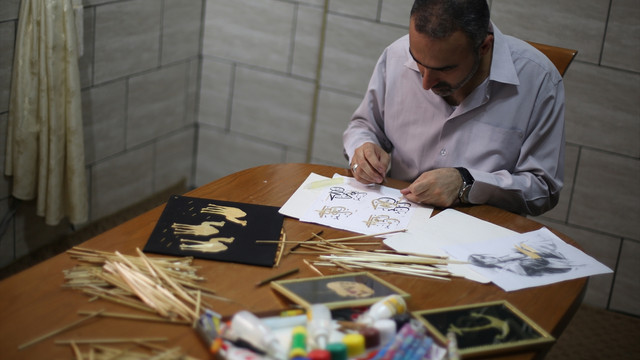 Gazze'de buğday sanatı