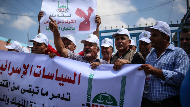 Gazzeli iş adamları İsrail'i protesto etti