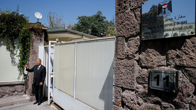 Irak Büyükelçiliği önünde protesto