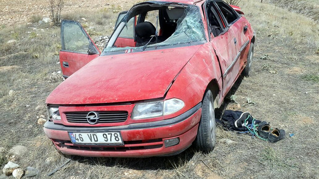 Kahramanmaraş'ta otomobil devrildi: 1 ölü, 1 yaralı