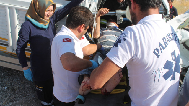 Konya'da trafik kazası: 2 yaralı