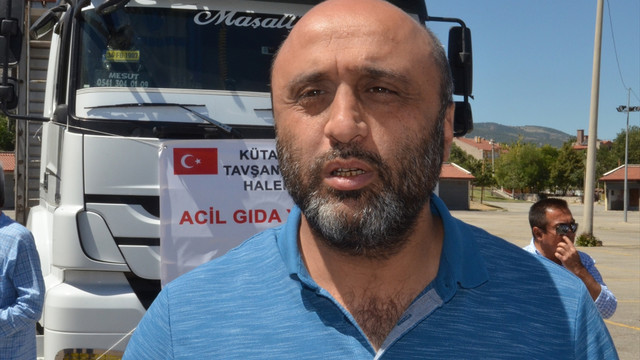 Kütahya'dan Halep'e insani yardım tırı