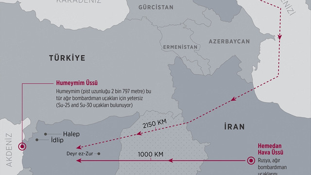 GRAFİKLİ - Suriye'de ağır bombardımanlar için Rusya-İran-Suriye işbirliği