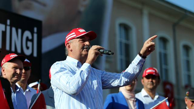 Tekirdağ'da Demokrasi ve Şehitler Mitingi