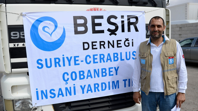 Cerablus'a 1 tır dolusu yardım gönderildi