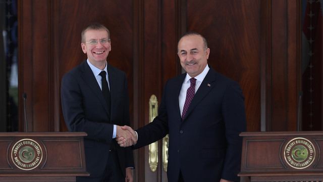 Çavuşoğlu-Rinkevics ortak basın toplantısı