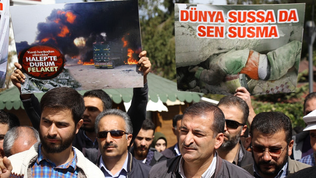 Halep'teki saldırılara tepkiler