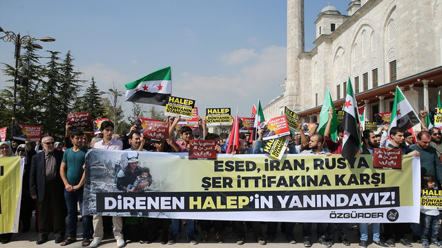Halep'teki saldırılara tepkiler