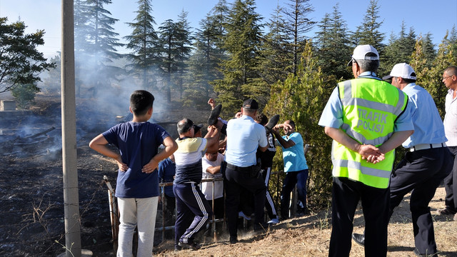 Konya'da fidanlık yangını