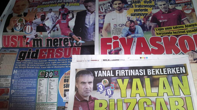 Trabzonspor'un kötü başlangıcına yerel basın ve taraftar tepkisi