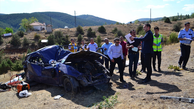 Yozgat'ta otomobil devrildi: 1 ölü, 1 yaralı