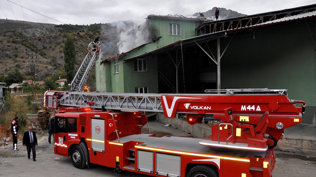Amasya'da depo yangını