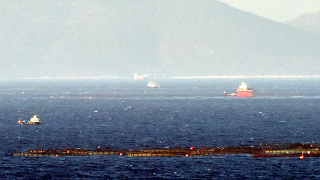 Bodrum'da gırgır teknesi balık çiftliğine çarptı