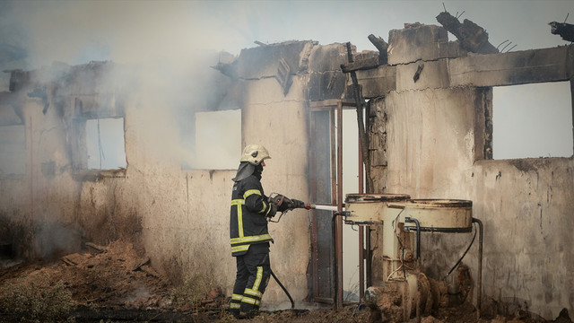 Bursa'da fabrika yangını