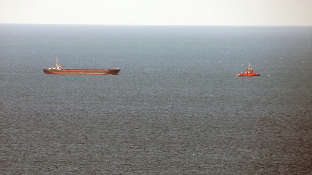 Ereğli açıklarında kargo gemisinin yan yatması