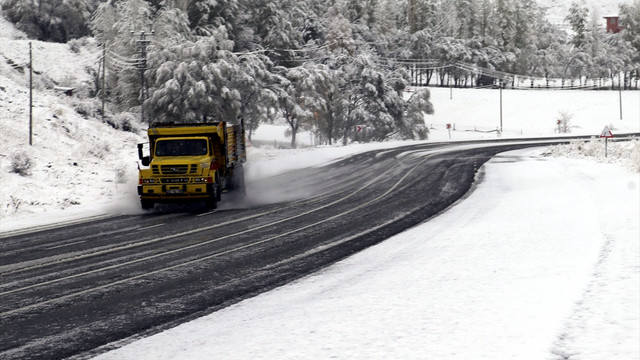 Erzurum'da kar yağışı