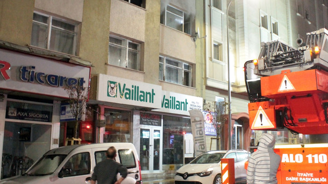 Erzurum'da öğrenci evinde yangın