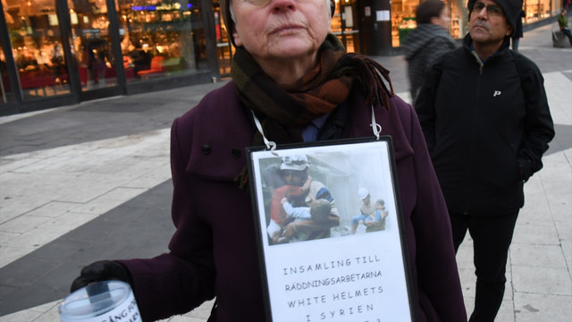 Halep saldırıları İsveç'te protesto edildi