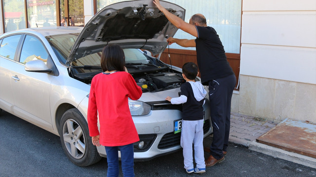 İnatçı kedi, pes ettirdi