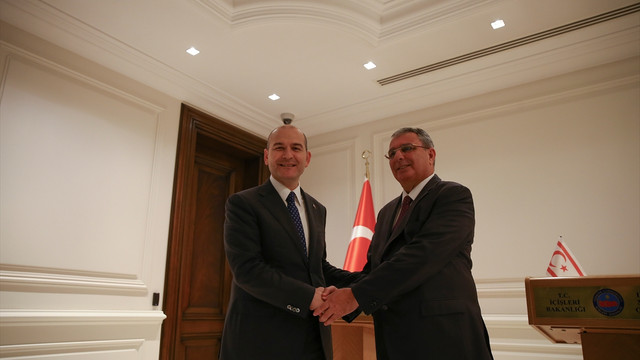 KKTC İçişleri Bakanı Evren, Bakan Soylu'yu ziyaret etti