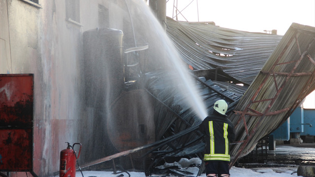 Konya'da fabrika yangını