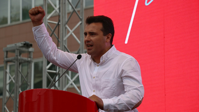 Makedonya'da hükümet karşıtı yürüyüş