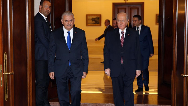 Çankaya Köşkündeki Başbakan Binali Yıldırım ile Devlet Bahçelinin görüşmesi başladı