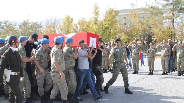 Şırnak'ta şehit asker için tören