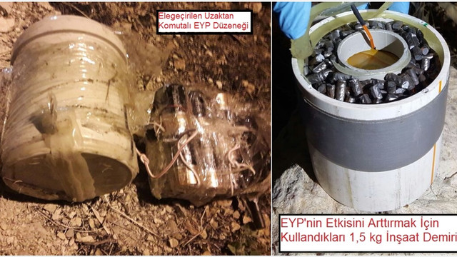 Teröristlerce yola tuzaklanan patlayıcı imha edildi